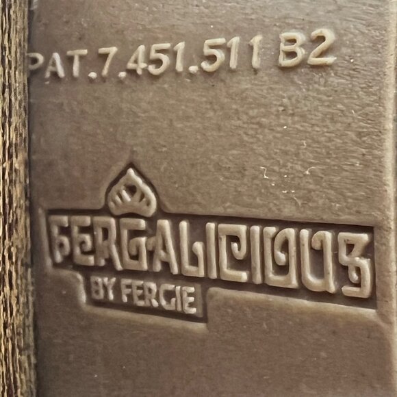 Fergalicious By Fergie Revenge Black Peep-Toe Block Heels Womens 8.5M Zippered - Picture 7 of 16